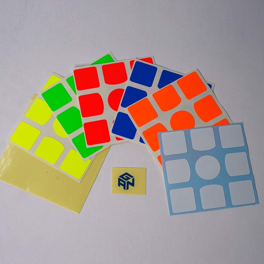 GAN 3x3 Speed Cube Half Bright Sticker Set